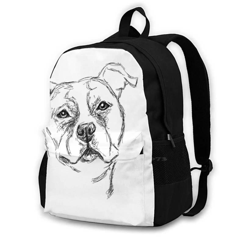 Staffordshire Bull Terrier Dog Backpack Laptop Travel Bags