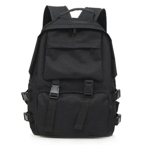 Backpack Preppy Students Button Travel Bag Solid Harajuku Retro Unisex