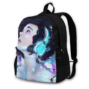Music Bags Travel Laptop Backpack Music Headphones Girls Fantasy Scifi Punk Magi