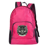 Foldable School Backpack Outdoor Travel Lightweight Bag Skull Print Pink