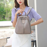 Women Ribbon Backpack Waterproof Large Capacity Shoulder Bag