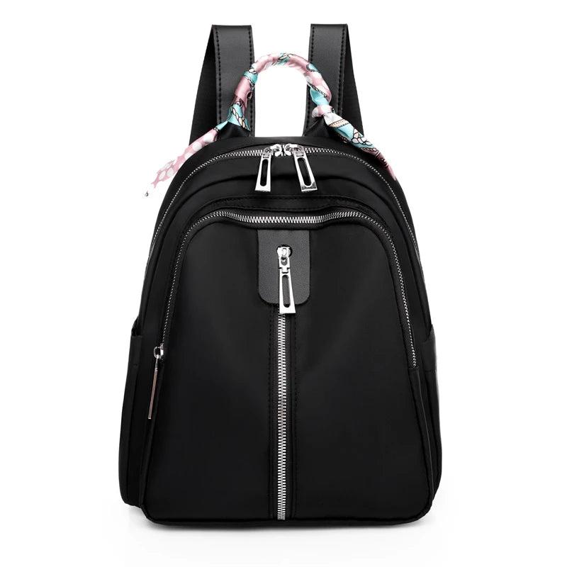 Women Ribbon Backpack Waterproof Large Capacity Shoulder Bag