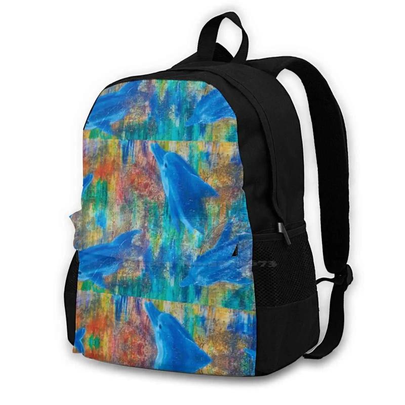 Dolphin Dreaming Mixed Media Painting - Marine Animals