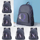 Ultra-light Purple Flower Letter Print Camping Bag Men Women