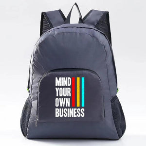 Phrase Print Backpack Foldable Bag for Travel Hiking