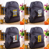 Phrase Print Backpack Foldable Bag for Travel Hiking