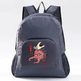 Foldable Monster Print School Backpack Lightweight Bag