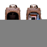 Multifunction Women Backpack School Bag Leather Sac A Dos