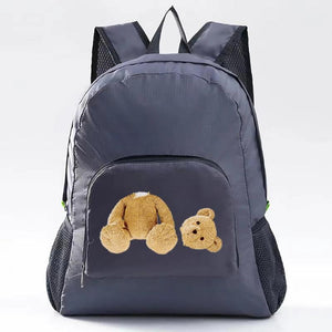 Foldable Backpack Bear Print Daypack Lightweight for Outdoor Travel Hiking