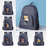 Foldable Backpack Bear Print Daypack Lightweight for Outdoor Travel Hiking