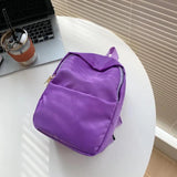 Women Backpacks Nylon Schoolbags Solid Casual Book College Teenager Girls Backpa