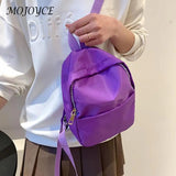 Women Backpacks Nylon Schoolbags Solid Casual Book College Teenager Girls Backpa
