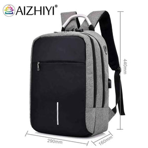Reflective Double Shoulder Bag USB Charging Large Capacity Rucksack