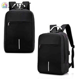 Reflective Double Shoulder Bag USB Charging Large Capacity Rucksack