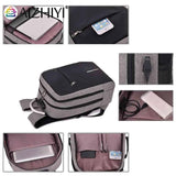 Reflective Double Shoulder Bag USB Charging Large Capacity Rucksack