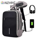 Reflective Double Shoulder Bag USB Charging Large Capacity Rucksack