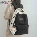 Fashionable Large Capacity Nylon Women's Backpack with Plush Pendant