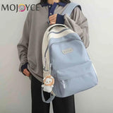 Fashionable Large Capacity Nylon Women's Backpack with Plush Pendant