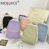 Fashionable Large Capacity Nylon Women's Backpack with Plush Pendant