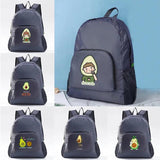 Portable Travel Backpack Men Avocado Print Ultralight Foldable Bag