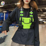Reflective Tactical Bag Belt Bag Pouch Packs Men Women Streetwear Vest Chest Bag