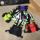 Reflective Tactical Bag Belt Bag Pouch Packs Men Women Streetwear Vest Chest Bag