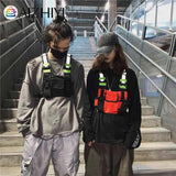 Reflective Tactical Bag Belt Bag Pouch Packs Men Women Streetwear Vest Chest Bag