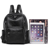 Large PU Leather Women's Backpack Travel Bag