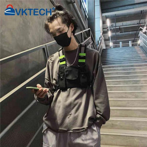 Reflective Tactical Bag Belt Bag Pouch Packs Multi-Pockets