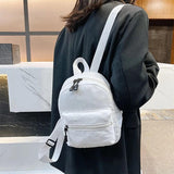 Korean Style Nylon Mini Backpack for Women Small Travel Bagpack
