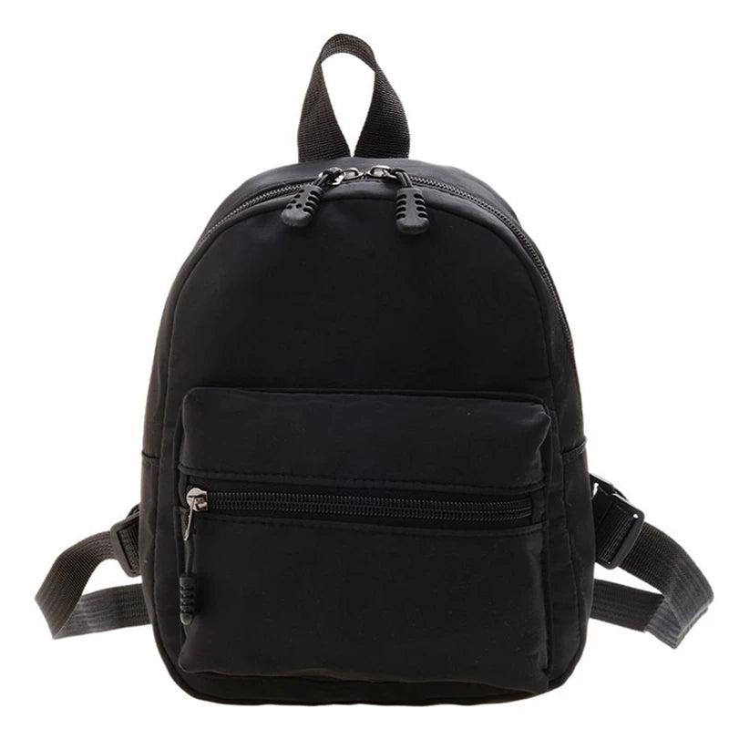 Korean Style Nylon Mini Backpack for Women Small Travel Bagpack