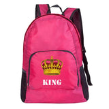 Waterproof Foldable Backpack Lightweight Outdoor Pack for Travel King Pattern