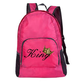 Waterproof Foldable Backpack Lightweight Outdoor Pack for Travel King Pattern
