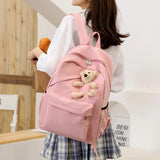 Waterproof Nylon Backpack Large Capacity Student Schoolbag