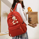 Waterproof Nylon Backpack Large Capacity Student Schoolbag