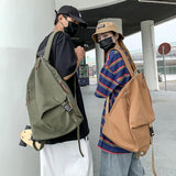 New Canvas Women Men Backpack Light Travel Backpack Students School Bags