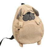 Canvas Dog Fox Ear Embroidery Backpack for Girls School