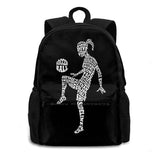 Soccer Player Kids Girls T-Shirt Teen College Student Backpack