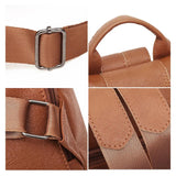 Anti-Theft Leather Backpack for Women College School Shoulder Bag