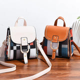 Small Backpack Women PU Leather Shoulder Bag Multi-Function Small Backpacks Fema