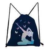 Gymnastics Backpack Drawstring Bag PE Shoes Pocket Yoga Ballet Running Diving