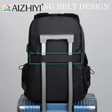 Men USB Charging Laptop Backpack Waterproof School Bag