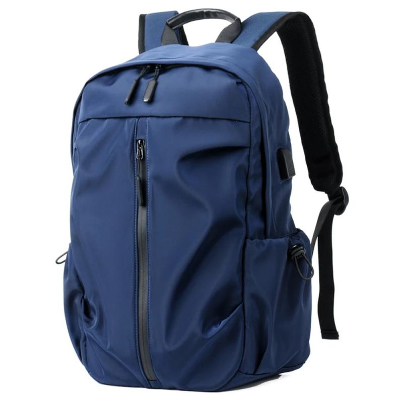 Men USB Charging Laptop Backpack Waterproof School Bag