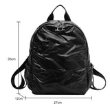 Quilted Women Backpack Autumn Winter Students School Bags Cotton Padded Female L