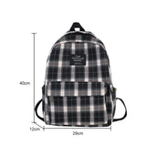 Vintage Plaid Canvas Back Pack for Students