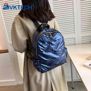 Quilted Women Casual Daypack College Rucksack Waterproof Shoulder Backpack