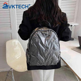 Quilted Women Casual Daypack College Rucksack Waterproof Shoulder Backpack