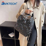 Quilted Women Casual Daypack College Rucksack Waterproof Shoulder Backpack