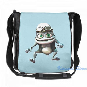 Funny Graphic Crazy Frog Backpack USB Charge School Travel Laptop Bag