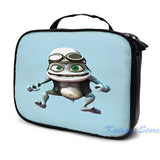 Funny Graphic Crazy Frog Backpack USB Charge School Travel Laptop Bag